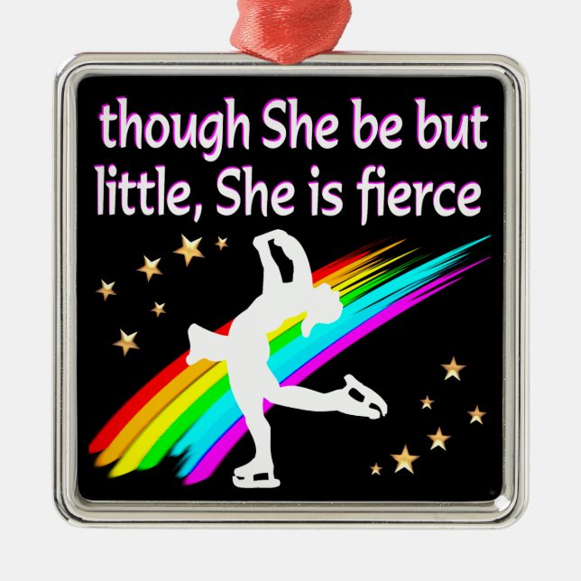 TERRIFIZIERTER UND TALENTIERTER FIGURE-SKATER SILBERNES ORNAMENT (Vorne)