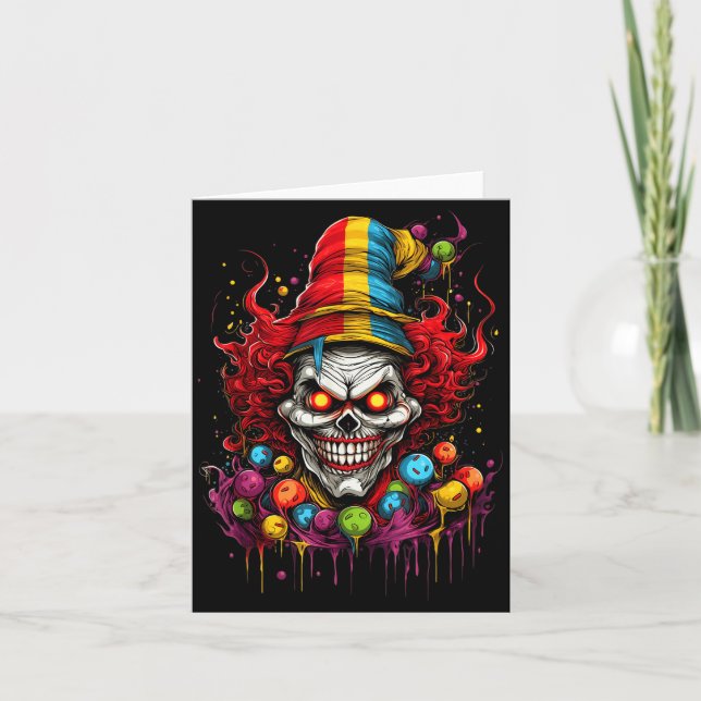 Terrifying Y Evil Killer Clown  Karte (Vorderseite)