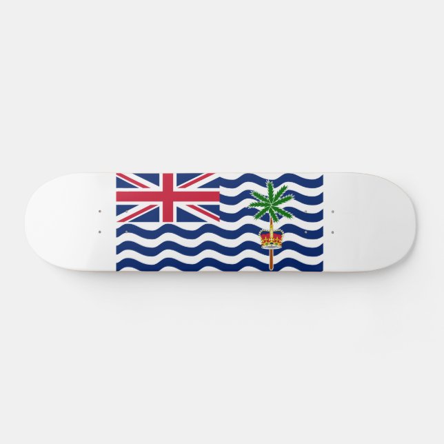 Territorialflagge des Britischen Indischen Ozeans Skateboard (Horizontal)
