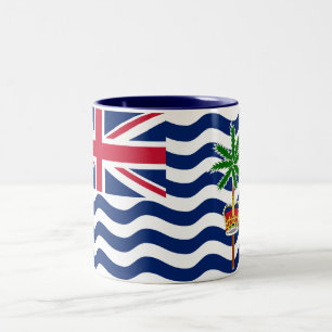Territorialflagge des Britischen Indischen Ozeans Zweifarbige Tasse