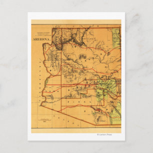 Territorium ArizonaPanoramakarteArizona Postkarte