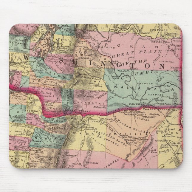 Territorium Oregon und Washington Mousepad (Vorne)