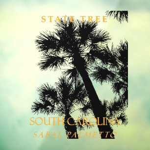 Territorium South Carolina Baum Sabal Palm Fensteraufkleber