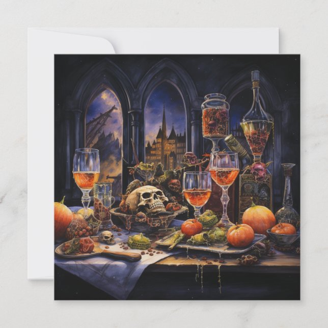 👻 🍷 "Terrors & Degings Event"! 🍷 👻 Halloween Einladung (Vorderseite)