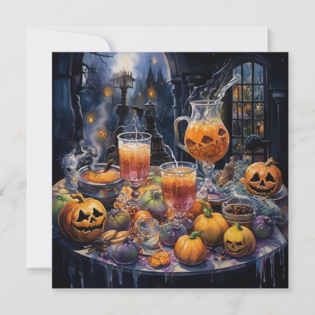 👻 🍷 "Terrors & Degings Event"! 🍷 👻 Halloween Einladung (Vorderseite)