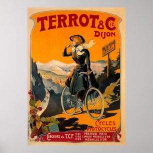 Terrot & Cie Dijon Vintag Bike Poster