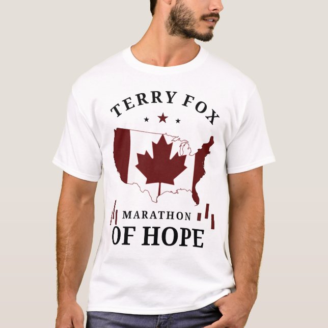 Terry Fox Marathon der Hoffnung Kanada Marathon de T-Shirt (Vorderseite)