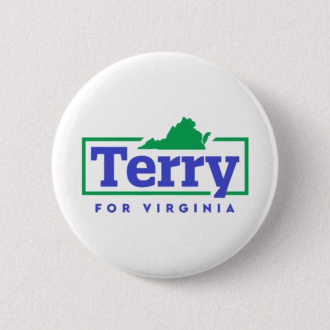 Terry McAuliffe für den Gouverneur von Virginia Button (Vorderseite)