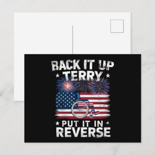 Terry zurücksetzen Rückwärts Feuerwerk Lustig Postkarte