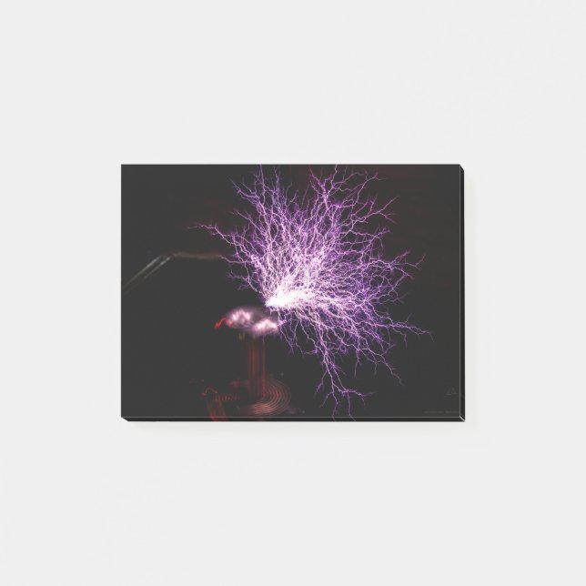 Tesla Coil Post-it Klebezettel (Vorderseite)