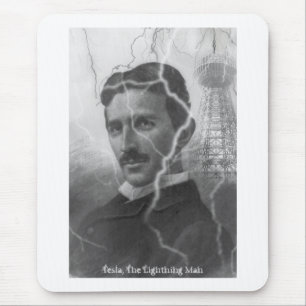 Tesla, der Blitz-Mann Mousepad
