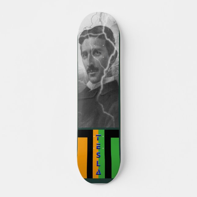 Tesla, der Blitz-Mann Skateboard (Vorne)