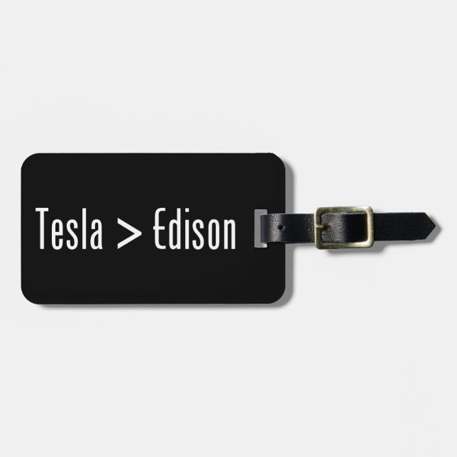 Tesla > Edison Gepäckanhänger (Vorderseite horizontal)