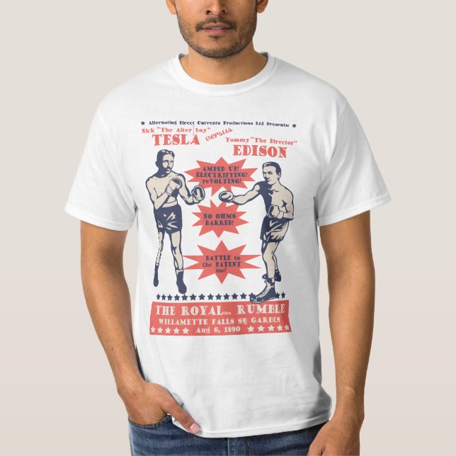 Tesla / Edison T-Shirt (Vorderseite)