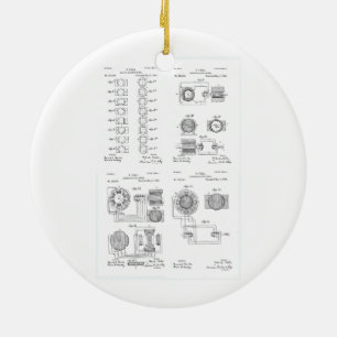Tesla Elecro-Magnet Bewegungspatent US381968 p 1-4 Keramikornament