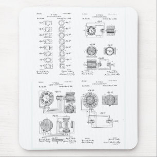 Tesla Elecro-Magnet Bewegungspatent US381968 p 1-4 Mousepad