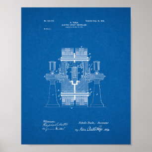 Tesla elektrischer Stromkreis-Prüfer-Patent - Poster