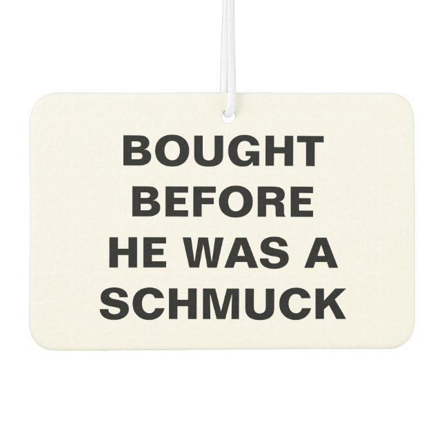 Tesla - gekauft, bevor er ein Schmuck war Autolufterfrischer (Vorderseite)