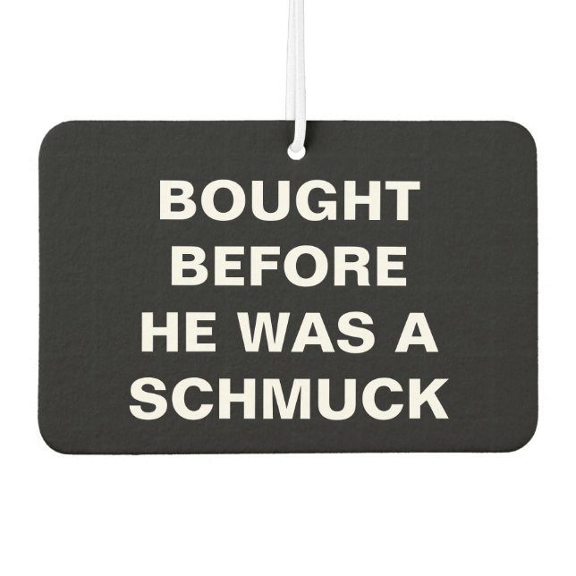 Tesla - gekauft, bevor er ein Schmuck war - schwar Autolufterfrischer (Vorderseite)