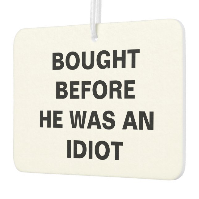 Tesla - gekauft, bevor er Idiot war Autolufterfrischer (Links)