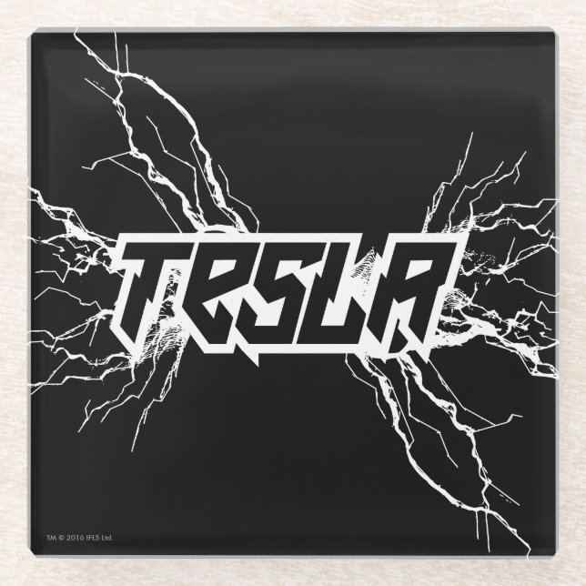 Tesla Glasuntersetzer (Vorderseite)