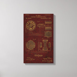 Tesla-Patent 00382280 Sht 3 Leinwanddruck