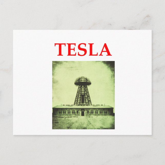 Tesla Postkarte (Vorderseite)