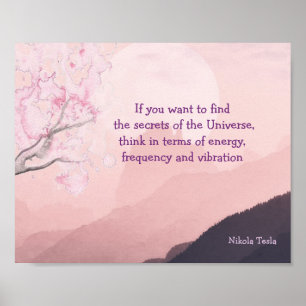Tesla Quote Geheimnisse des Universe Poster