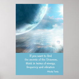 Tesla Quote Geheimnisse des Universe Poster