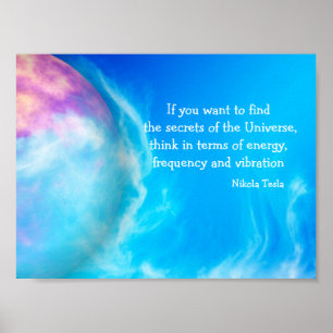 Tesla Quote Geheimnisse des Universe Poster