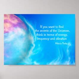 Tesla Quote Geheimnisse des Universe Poster