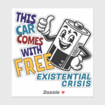 Tesla Regret Bumper Cartoon Akku