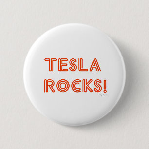 Tesla Rocks! Button