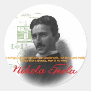 Tesla Runder Aufkleber