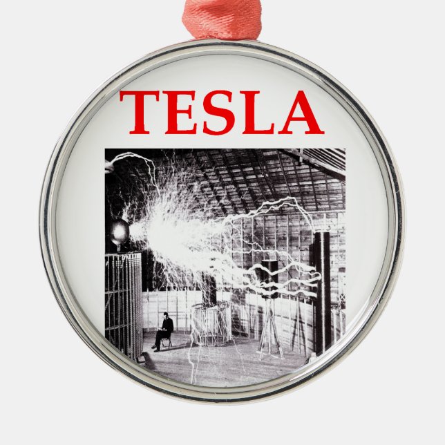 tesla silbernes ornament (Vorne)
