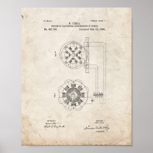 Tesla System of Electrical Transmission Patent - O Poster