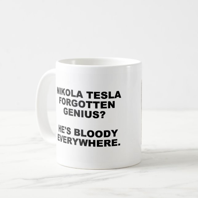 Tesla Tasse (Vorderseite Links)