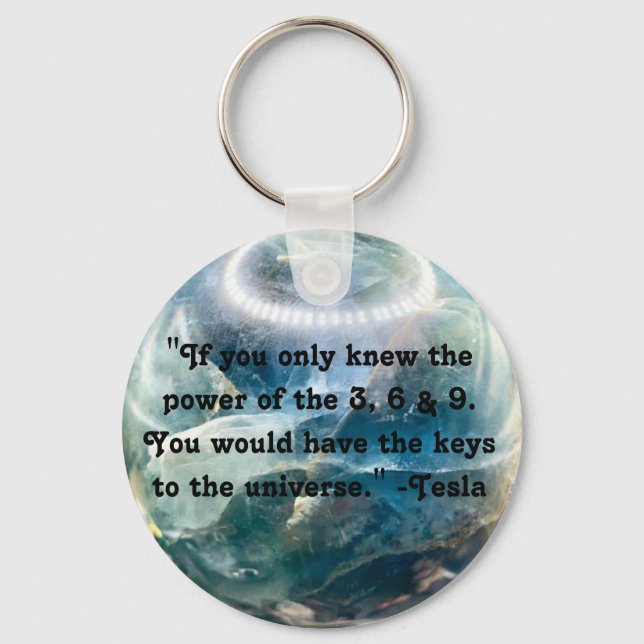 Tesla und der Power von 3 6 9 numerologie Schlüsselanhänger (Vorderseite)