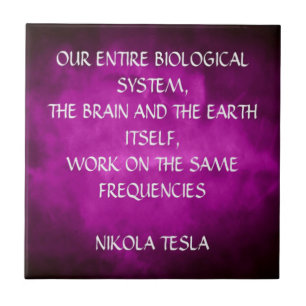 Tesla-Zitat Lila Fliese