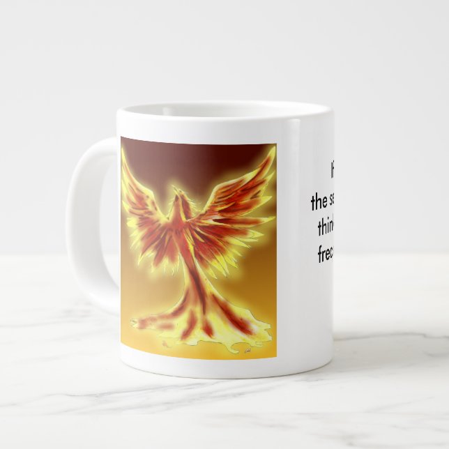 Tesla-Zitat zur Jumbo-Tasse (Vorderseite Links)