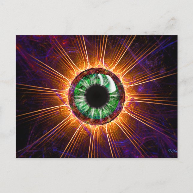 Teslas andere Fraktal-Kunst Postkarte (Vorderseite)