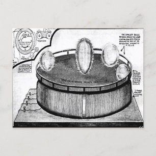 Teslas Ei auf der Postkarte der Columbia-Ausstellu