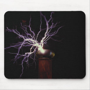 Teslaspule mit Lichtbogen Mousepad