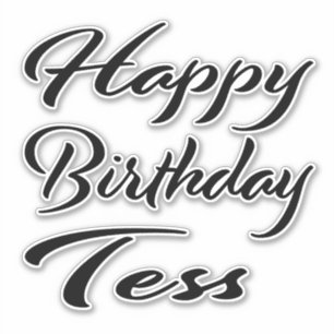 Tess Name Vorname black Sticker Geburtstag