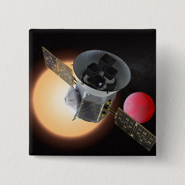 TESS Planet Hunter Raumfahrzeug Button (Vorderseite)