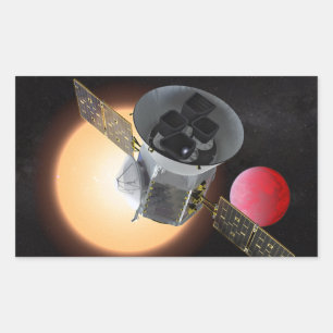 TESS Planet Hunter Spacecraft Rechteckiger Aufkleber