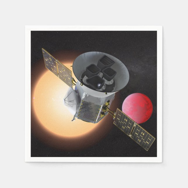 TESS Planet Hunter Spacecraft Serviette (Vorderseite)