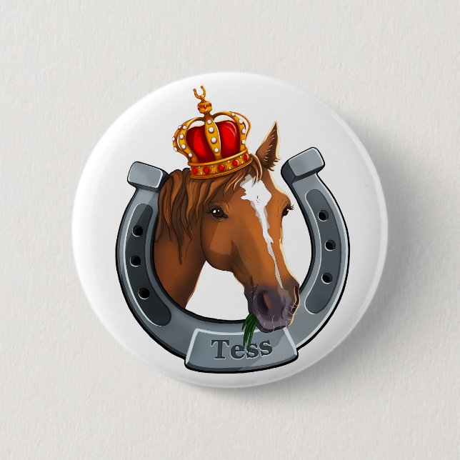 Tess the Queen mare Button (Vorderseite)