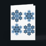 Tessellated Koch Schneeflocken Feiertagskarte<br><div class="desc">Die Koch Schneeflocke ist eine der frühesten Fraktalkurven beschrieben worden zu sein. Sie basiert auf der Koch Kurve,  die in einem Papier 1904 durch den schwedischen Mathematiker Helge von Koch erschien.</div>