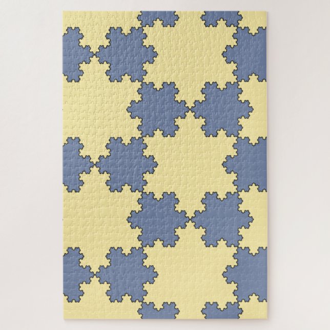 Tessellated Koch Snowflakes (Fraktal Muster) Puzzle (Vertikal)